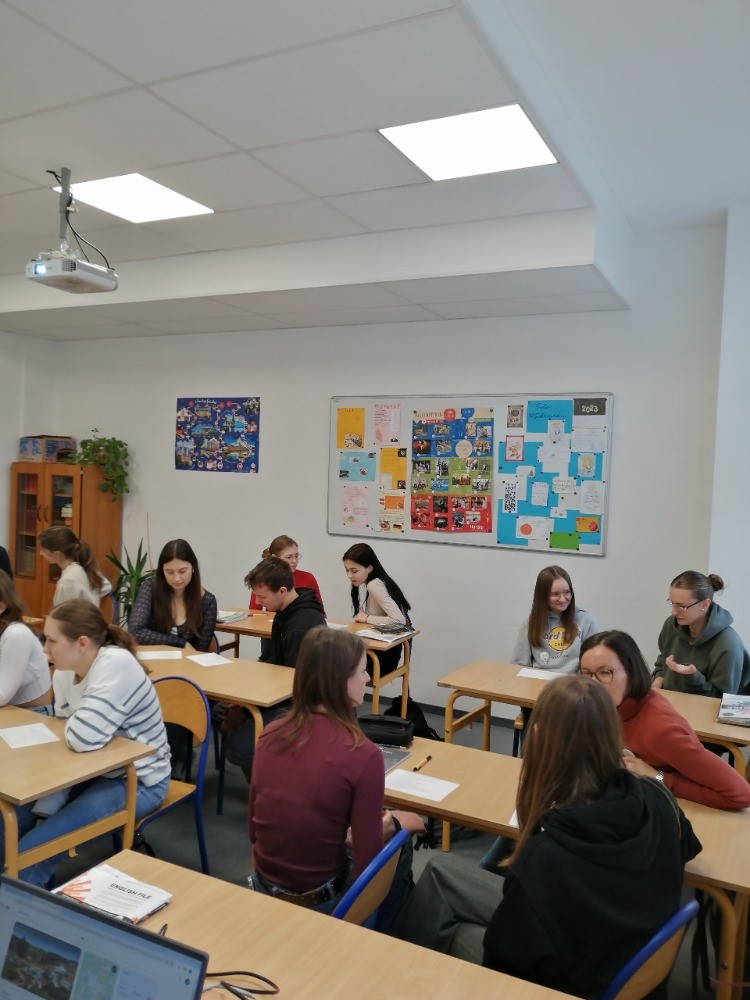 Němečtí studenti v hodině AJ